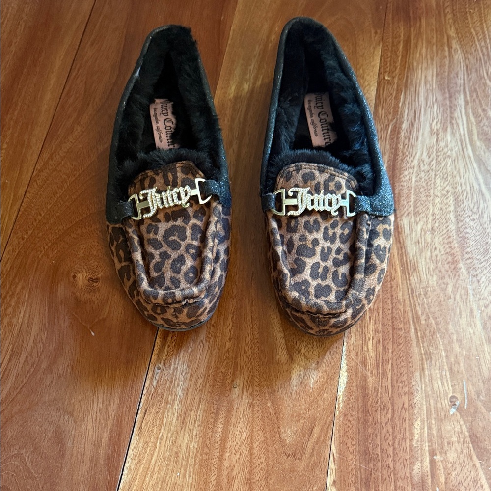 Juicy Couture Brown Leopard Loafers